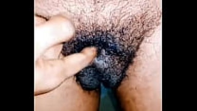 Small hairy cock play