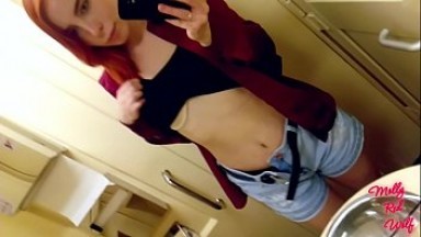 Hot redhead pissing naked on a train MollyRedWolf