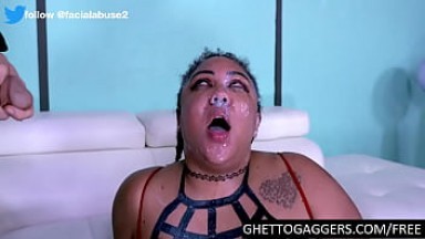 Fat black anal slut throated deep