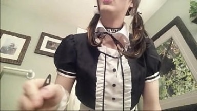 SISSY MAID DRINKS HER OWN PISS