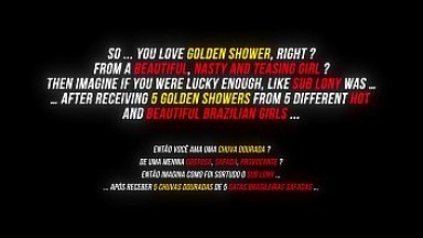 5 Girls pissing on Sub's face and mouth - 5 hard golden showers in Golden Nectar 5 by LonY Fetiches