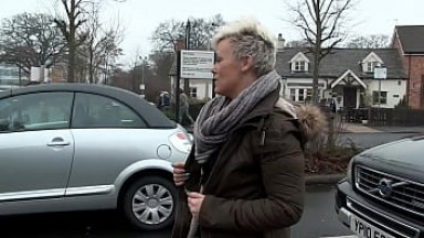 Dexy milf pisses herself in public and shows her ass to passing cars