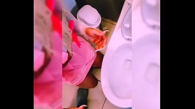 Dirty Alinna pissed on toilet